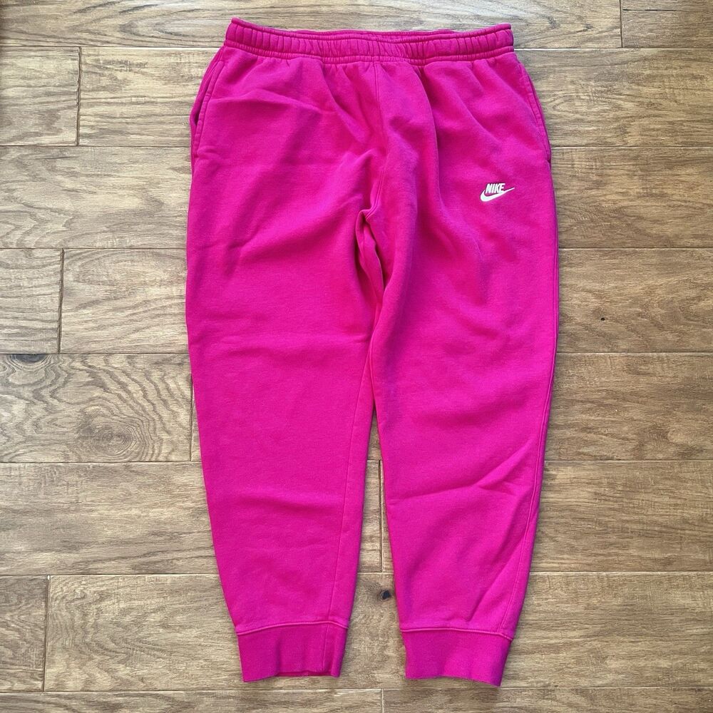 Nike Sportswear Club Fleece Joggers Fireberry Pink Men’s XXL BV2671 Sweatpants